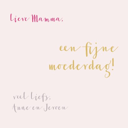 Moederdag Bloemenkaart anjer 3