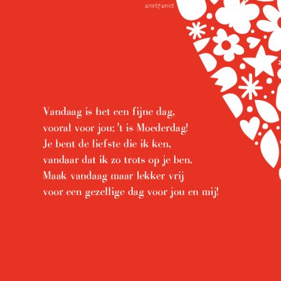 Moederdag bloemetjes hart 3