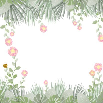 Moederdag hippe kaart bloemen en botanica 2