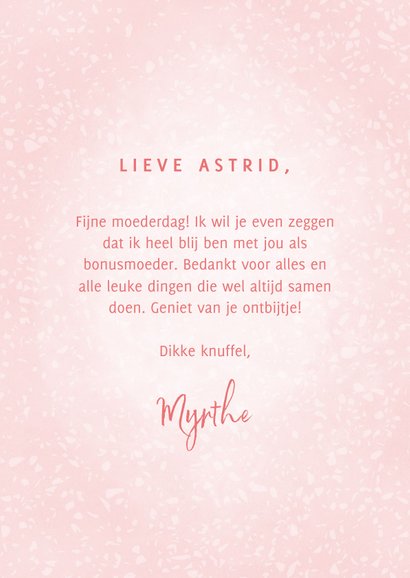 Moederdag kaart beste bonus mama met hartje en banner 3