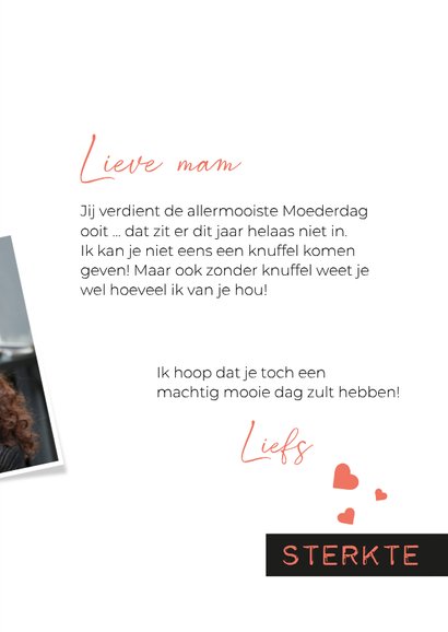 Moederdag kaart in een moeilijke tijd 3