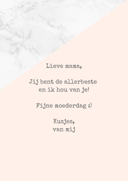 Moederdag kaart marmer eigthies 3