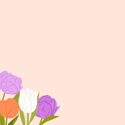 Moederdag kaart met tulpen in vaas 2