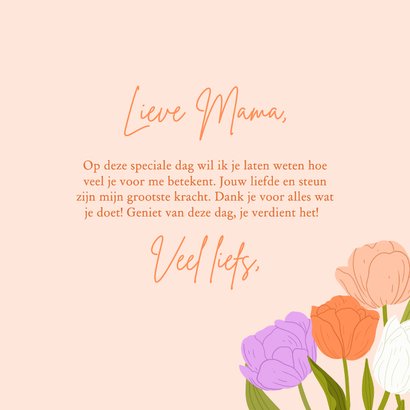 Moederdag kaart met tulpen in vaas 3