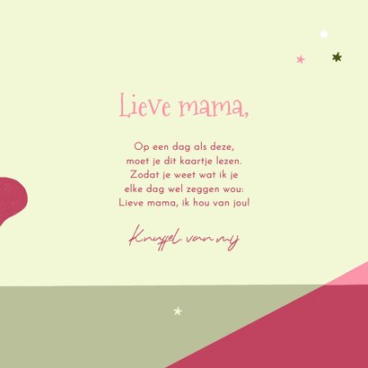Moederdag kaart mijn superheld mama illustratie sterren 3