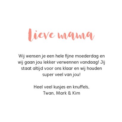 Moederdag kaart - Mom turned upside down spells wow 3