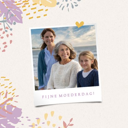 Moederdag kaart speciaal voor oma tropisch feestelijk flora 2