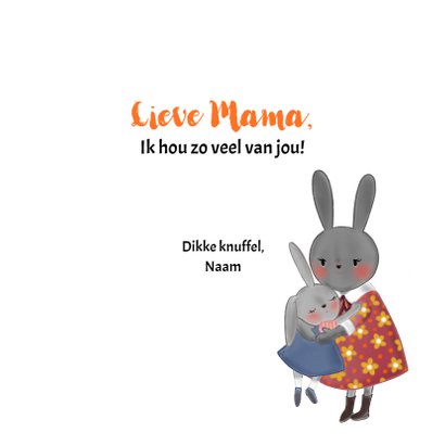 Moederdag. Mama Konijn 3