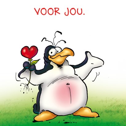 Moederdag penguins 4 hartje - RN 3