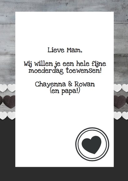 Moederdag Polaroids Hout Hartjes 3