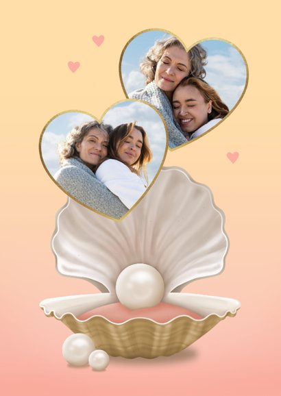 Moederdag schelp met parel 2