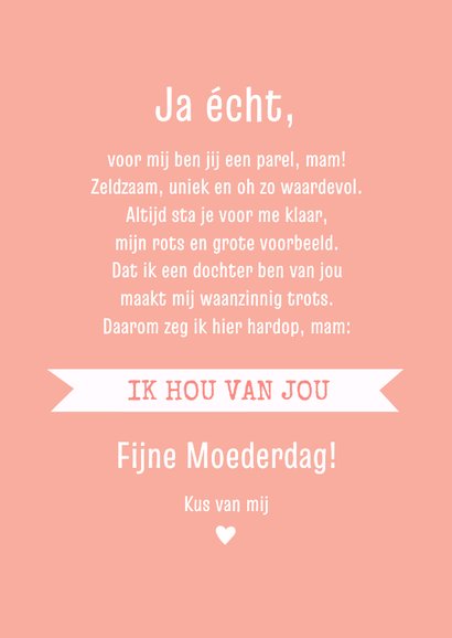 Moederdag schelp met parel 3