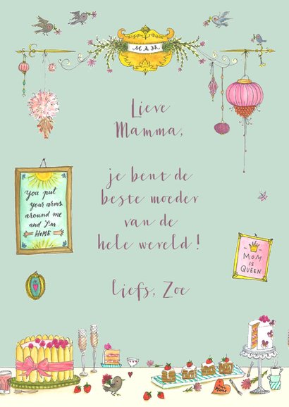 Moederdag taartjes en vogeltjes 3