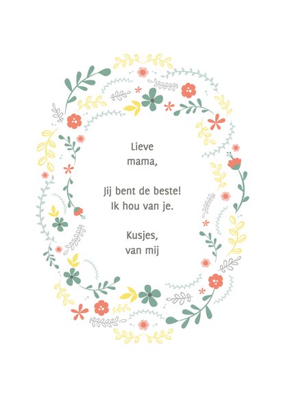 Moederdagkaart best mom letters 3