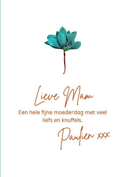 Moederdagkaart bloem levendige kleuren 3