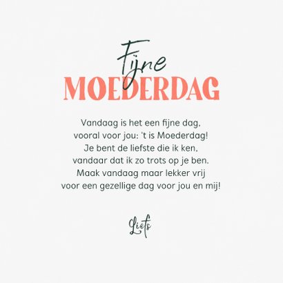 Moederdagkaart bloemen hartjes fleurig foto best mom ever 3