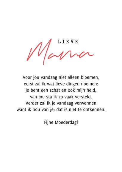 Moederdagkaart bloemen kleurrijk liefste mama hartjes 3