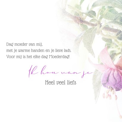 Moederdagkaart bloemen roze paars 3