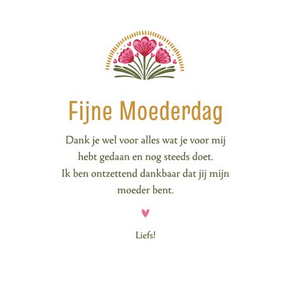 Moederdagkaart bloemen schubben patroon foto 3
