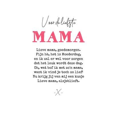 Moederdagkaart bloemen vlinders hartjes liefste mama foto 3
