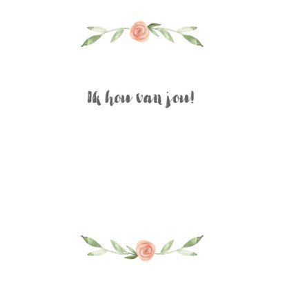 Moederdagkaart bloemenkrans, aanpasbare tekst 3