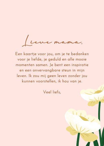 Moederdagkaart fijne moederdag met illustratie 3