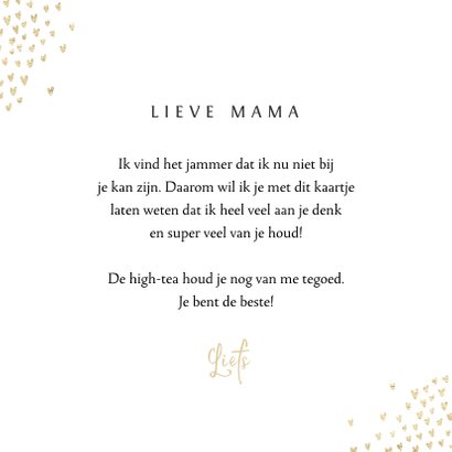 Moederdagkaart goud mama hartjes foto's stijlvol 3