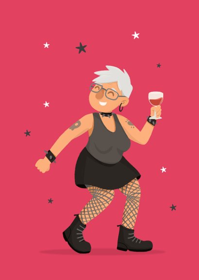 Moederdagkaart grappig rockstar mom humor cartoon 2