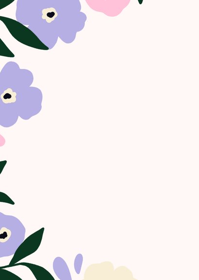 Moederdagkaart Happy Mother's day met bloemen 2