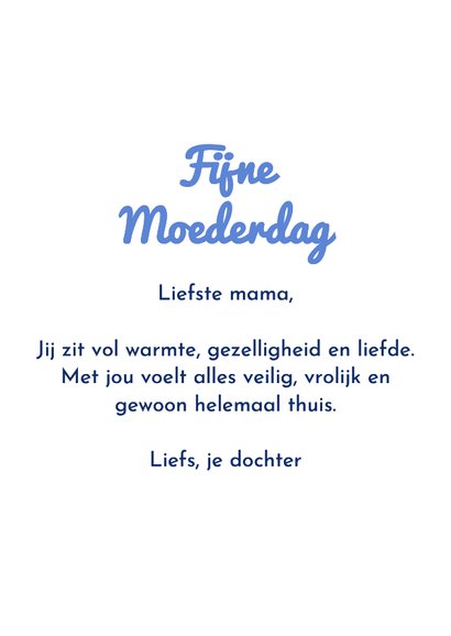 Moederdagkaart home is where my mom is stippen 3