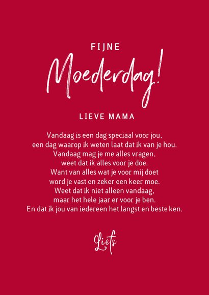 Moederdagkaart jij bent goud waard hartje mama 3