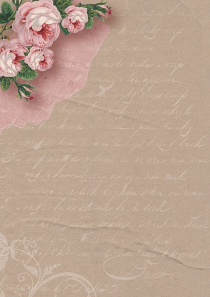 Moederdagkaart kraftprint rozen 2