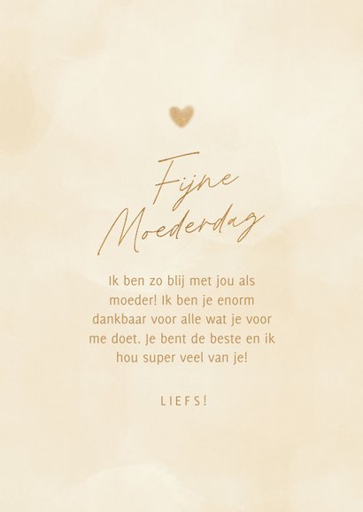 Moederdagkaart 'Liefste Mama' beige met sprankelend hart 3