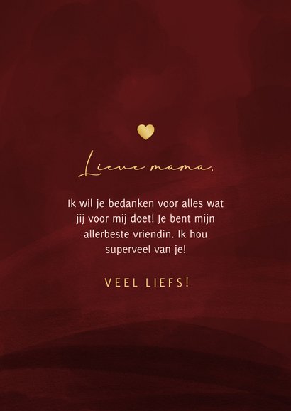 Moederdagkaart liefste mama met foto in hart op achtergrond 3