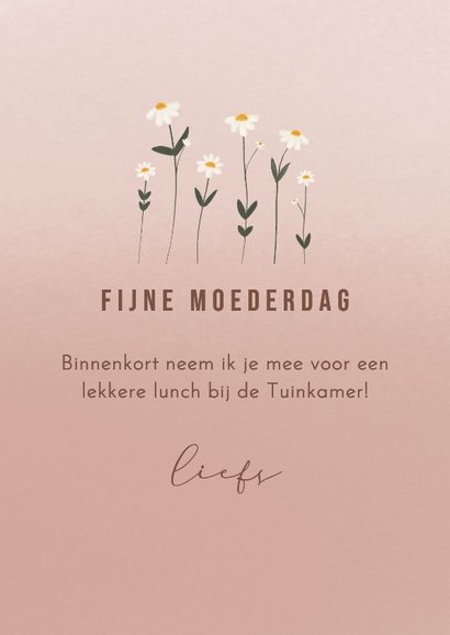 Moederdagkaart madelief 3