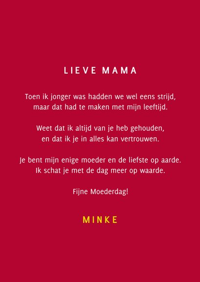 Moederdagkaart mama jij bent goud waard hartje 3