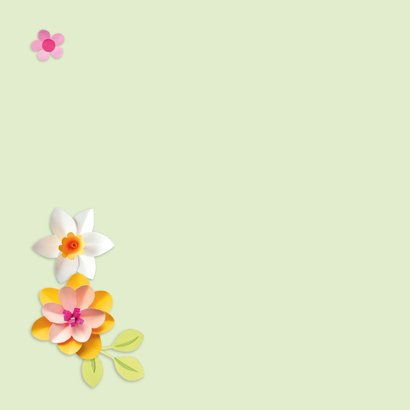 Moederdagkaart met bloemenhart 2