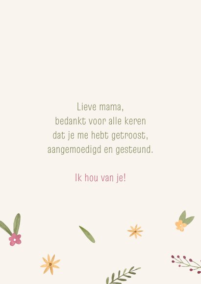 Moederdagkaart met fris bloemenpatroon 3