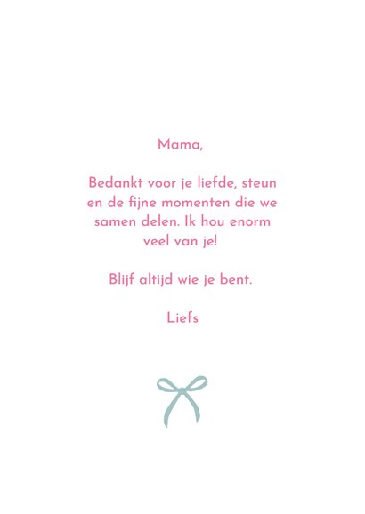 Moederdagkaart met fris boeket, voor de liefste moeder 3