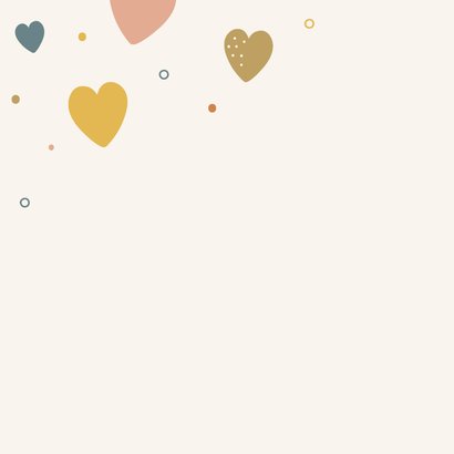 Moederdagkaart met kleurrijke hartjes 2