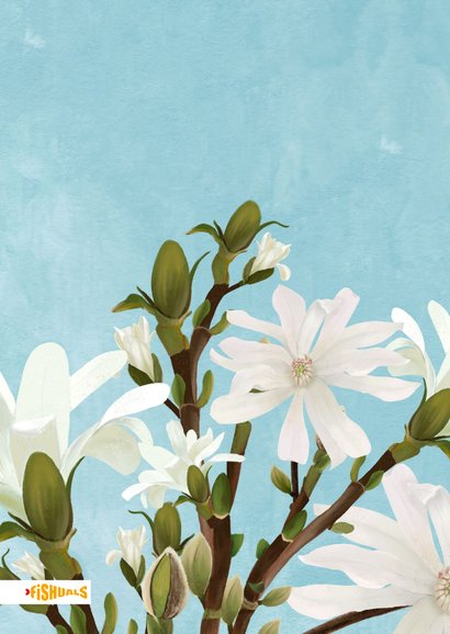 Moederdagkaart met magnoliabloemen 2