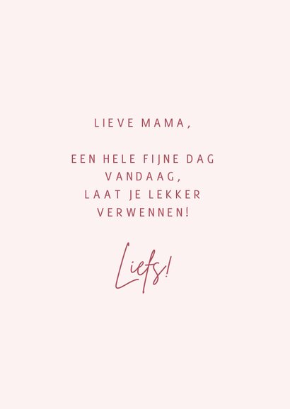 Moederdagkaart met roze bloemen 3