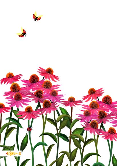 Moederdagkaart met roze zonnehoed 2