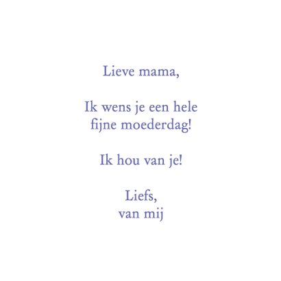 Moederdagkaart paarse bloemen 3