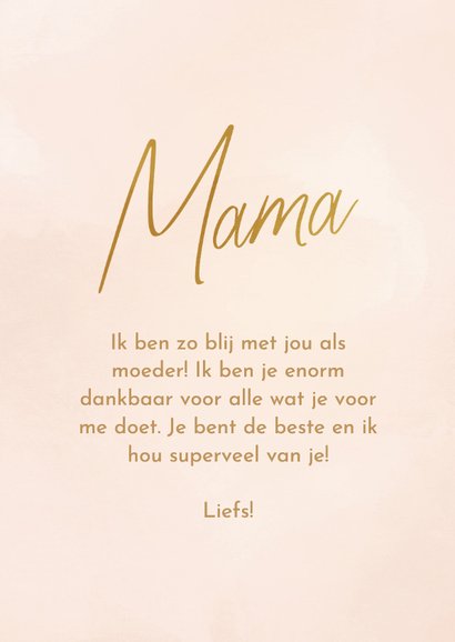 Moederdagkaart roze bloemen met foto en hart 3