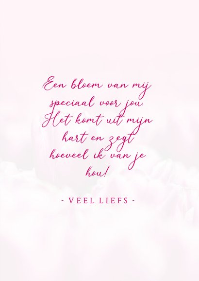 Moederdagkaart roze tulpen fijne Moederdag 3