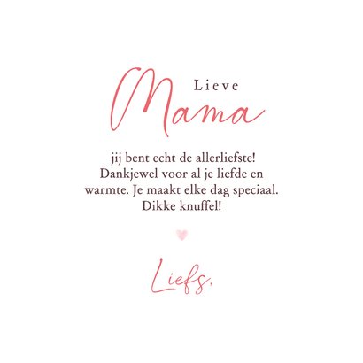 Moederdagkaart strik met bloemen 3