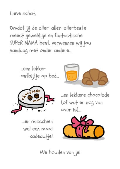 Moederdagkaart superheld mama! 3