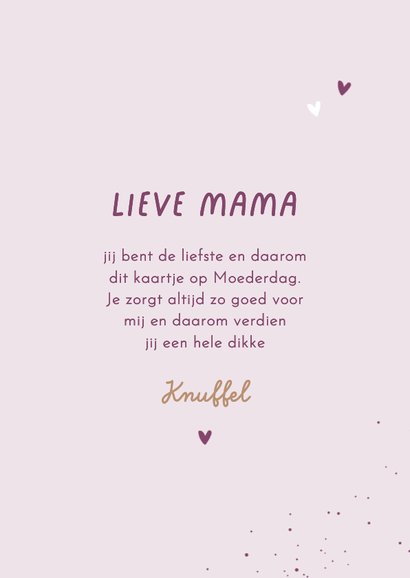 Moederdagkaartje beren knuffel illustratie hartjes 3