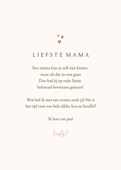 Moederdagkaartje met foto, mamabeer en welpje 3